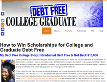Tablet Screenshot of debtfreecollegegrad.com